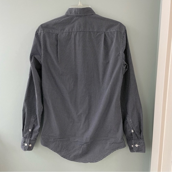 Mens Tiger of Sweden blue & white polka dot shirt - Picture 5 of 10